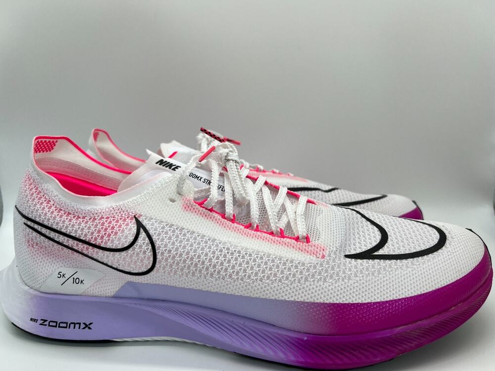 Nike ZoomX StreakFly White Vivid Grape DJ6566-104 Running Shoes Men's Size 15